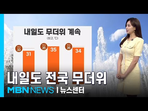[날씨] 내일도 전국 무더위…수도권·강원 비 [MBN 뉴스센터]