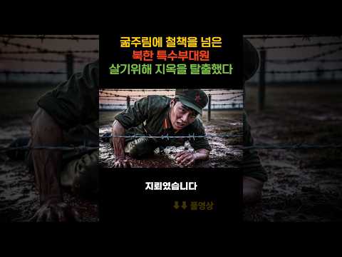 굶주림에 철책을 넘은북한 특수부대원총알도, 지뢰밭도지옥탈출을 못 막았다. 탈북자 탈북인 탈북민