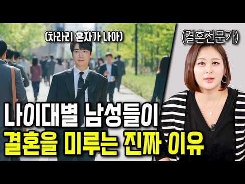2040 남성들의 나이대별 결혼 변화 단계