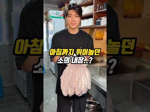 아침까지 뛰어놀던 소의 내장..?