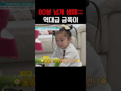 80분 동안 멈추지 않은 생떼  모두 경악한 쌍둥이 #금쪽같은내새끼