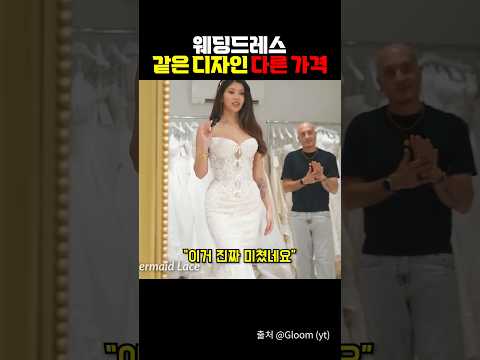 웨딩드레스 같은 디자인 100달러 vs 10,000달러 비교