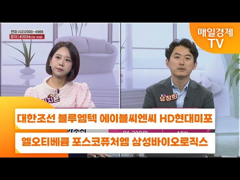 [친절한 종목상담 4989] 대한조선 블루엠텍 에이블씨엔씨 HD현대미포 엘오티베큠 포스코퓨처엠 삼성바이오로직스