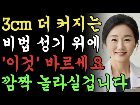 딱 한번만 바르면 끝납니다 60새 남성분들 크기 키우는 방법