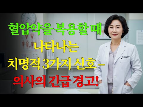 긴급 경보: 혈압약 복용 중 나타나는 치명적 신호 3가지 – 절대 무시하지 마세요!