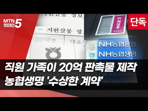[단독] 20억원 판촉물 제작을 직원 가족에게…농협생명 '수상한 계약' / 머니투데이방송 (뉴스)