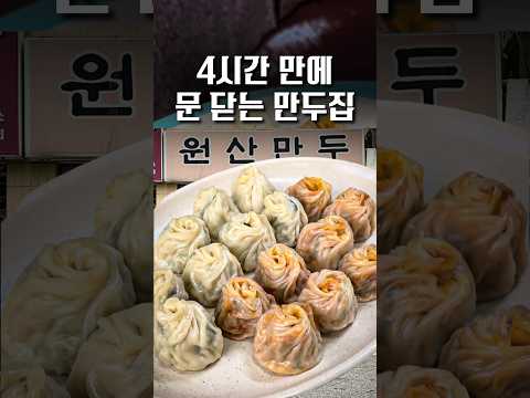4시간 후에 문 닫는다는 29년 만두집 #shorts #맛집