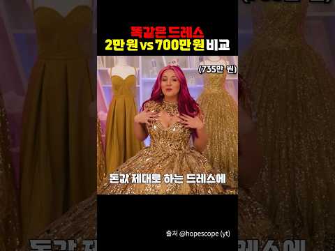 똑같은 드레스 2만원 VS 700만원 비교
