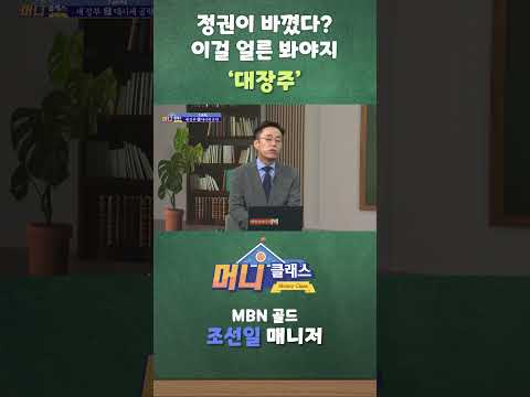 정권이 바꼈다? 이걸 얼른 봐야지 '대장주'