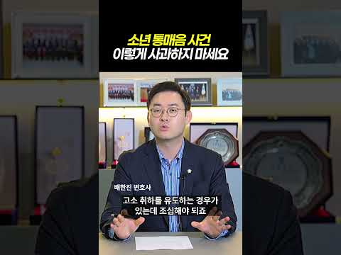 소년 통매음 사건 이렇게 사과하지 마세요｜검사출신 형사전문변호사 배한진
