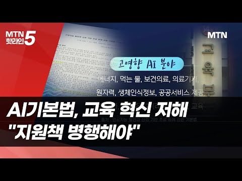 AI 기본법, 맞춤형 교육 혁신 걸림돌 되나…"지원책 병행해야" / 머니투데이방송 (뉴스)
