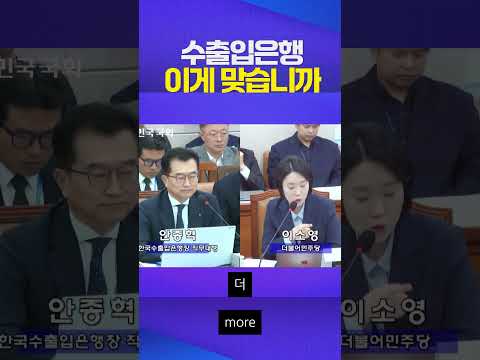적자 투자, 이게 맞습니까? #수출입은행 #이소영 #투자 #국정감사 #기재위