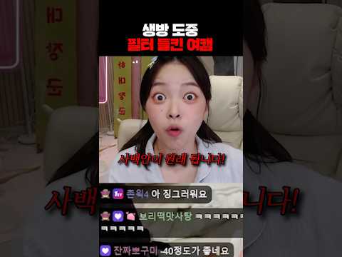 생방 도중 필터 들킨 여캠
