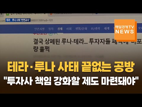 테라·루나 사태 끝없는 공방…"투자사 책임 강화할 제도 마련돼야"