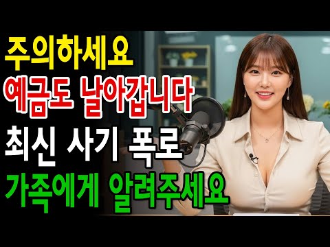 은행 예금도 사기당할 수 있다! 최신 사기 유행 중, 10명 중 9명이 당해. 어르신이 가장 취약, 가족에게 꼭 알려주세요!...#70세이후의삶