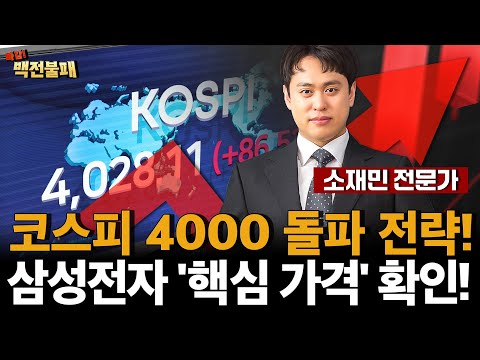코스피 4000 돌파, 핵심은 삼성전자! 삼성전자 주가 대응 전략 필수 시청!