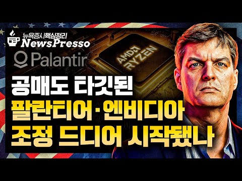 골드만·모건 경고 "증시 곧 10~20% 하락" 마이클버리 팔란티어·엔비디아 공매도 / AMD 호실적에도 '불똥' / 테슬라 5% 급락 / SMCI·아리스타 시외급락 [뉴스프레소]
