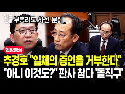 "원내대표도 하셨잖아요"...추경호 '증언 거부'에 막히자 재판장 마지막 한마디가