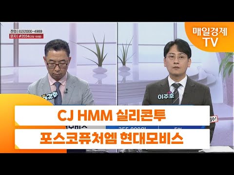 [친절한 종목상담 4989] CJ HMM 실리콘투 포스코퓨처엠 현대모비스