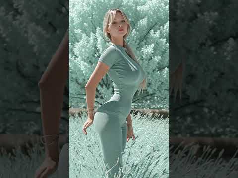 Pretty Woman in a Field | Trance Music #music #dance #trance #electronic #shorts