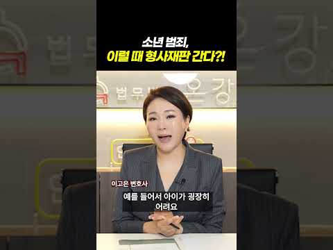 검사가 내 아이의 사건을 소년재판이 아닌 구공판 기소를 선택하는 기준은?ㅣ검사출신 형사전문변호사 이고은