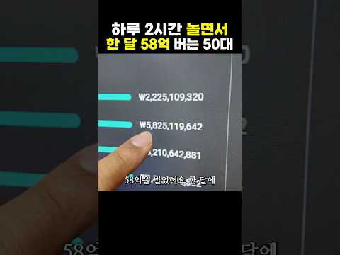 하루 2시간 놀면서 한 달 58억 버는 50대 https://bbs.opparadise.com/data/apms/video/youtube/n00qKaE26MM.jpg 하루 2시간 놀면서 한 달 58억 버는 50대