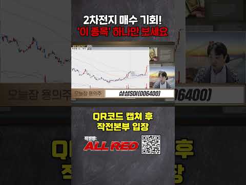 2차전지 매수 기회입니다, '이 종목' 하나만 보세요!