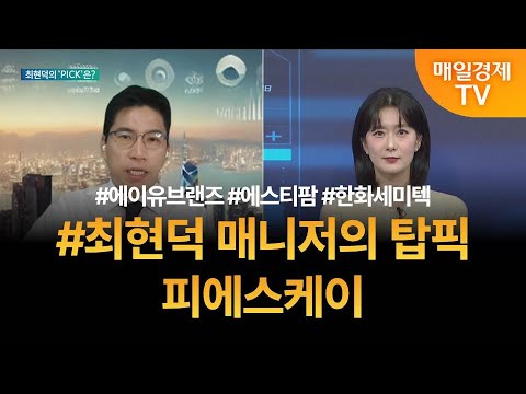 [투자 텔미] 텔미! 에이유브랜즈 · 에스티팜 · 한화세미텍 · 최현덕 매니저 탑픽 - 피에스케이 / 최현덕 / MBN골드 매니저