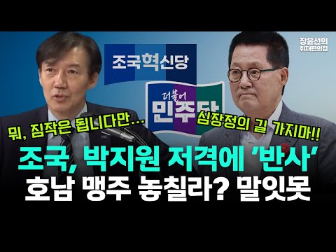 조국, 박지원 저격에 ‘반사‘...호남 맹주 놓칠라? 말잇못-"뭐, 짐작은 됩니다만..."