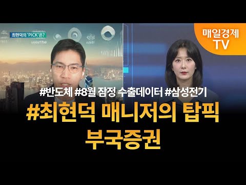 [투자 텔미] 텔미! 반도체 · 8월 잠정 수출데이터 · 삼성전기 · 최현덕 매니저 탑픽 - 부국증권 / 최현덕 / MBN골드 매니저