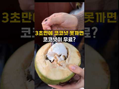 3초만에 코코넛 못까면 무료로 준다고요?